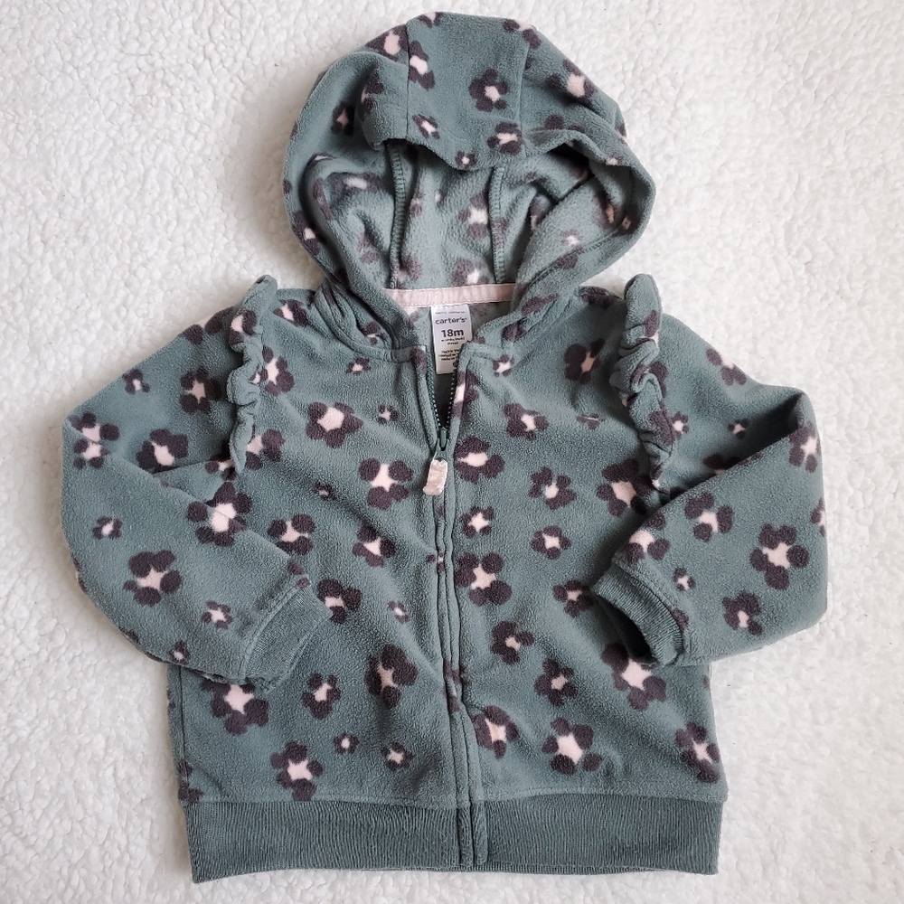 Carters 18m fleece zip hoodie